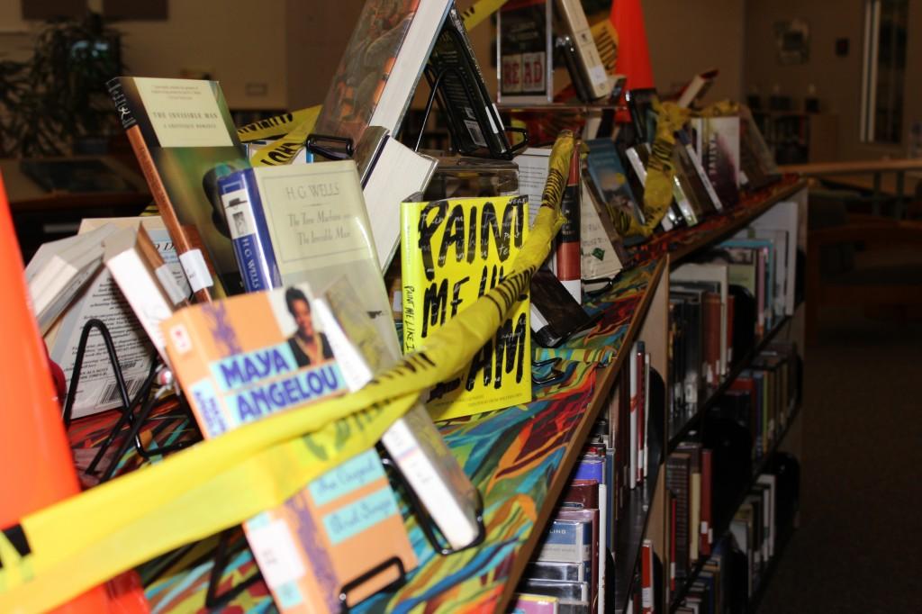 FRHS media center banned books display