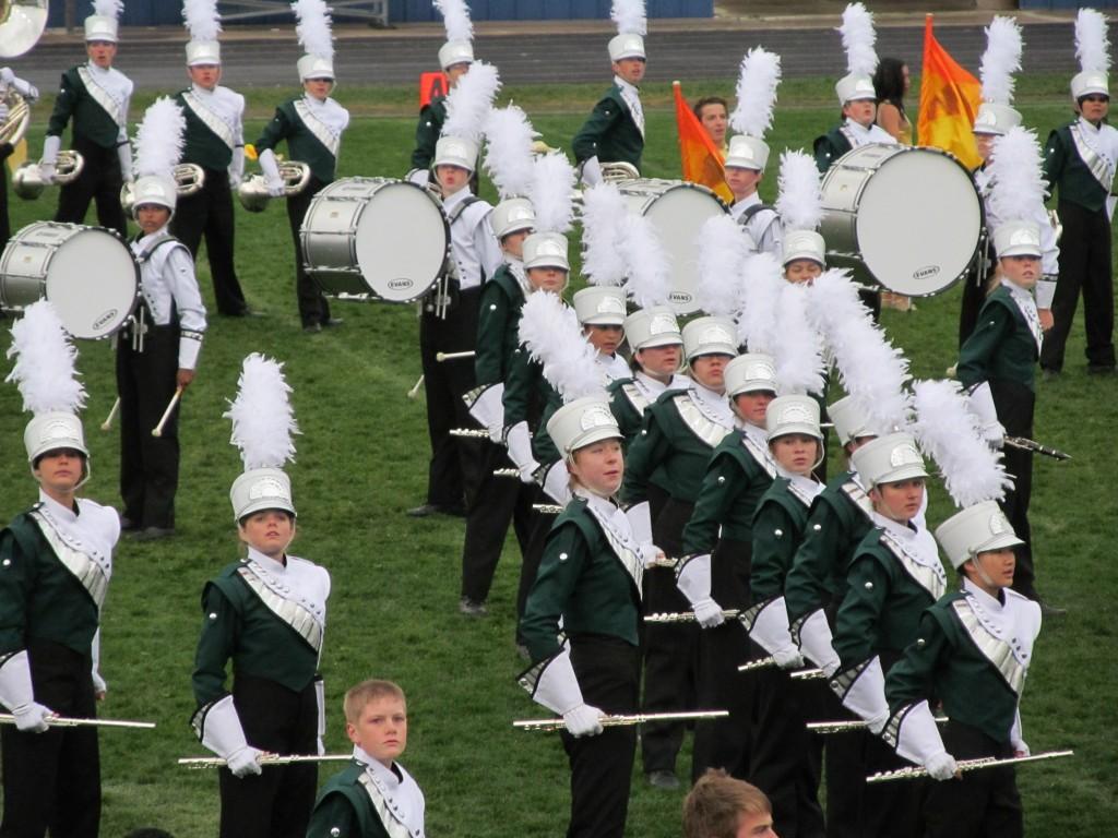 Photo Credit: Chandler Gould    The FRHS Marching Band during their performance at the Pomona competition on Oct. 6