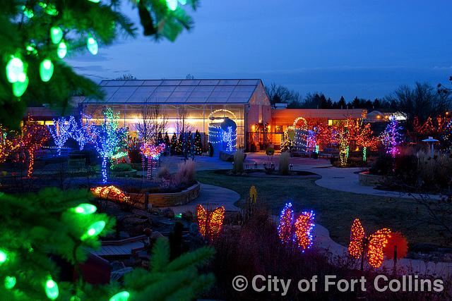 Garden of Lights in Fort Collins near the intersection of Prospect Avenue and College Avenue 
Photo Credit: The City of Fort Collins