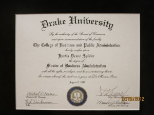 Masters degree from Drake University. Photo Credit: Logan Spieler