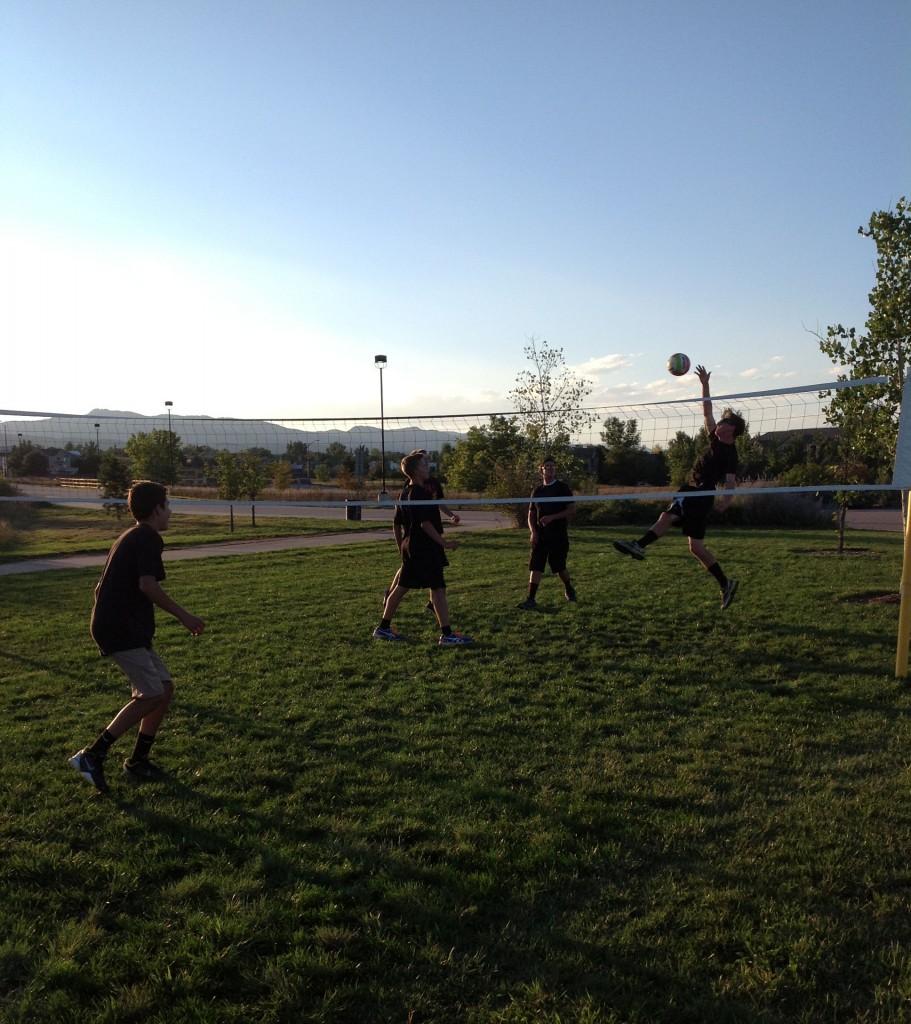 A Rocky Mountain High School team warms-up before the tournament begins.
Photo credit: Haley Osborn