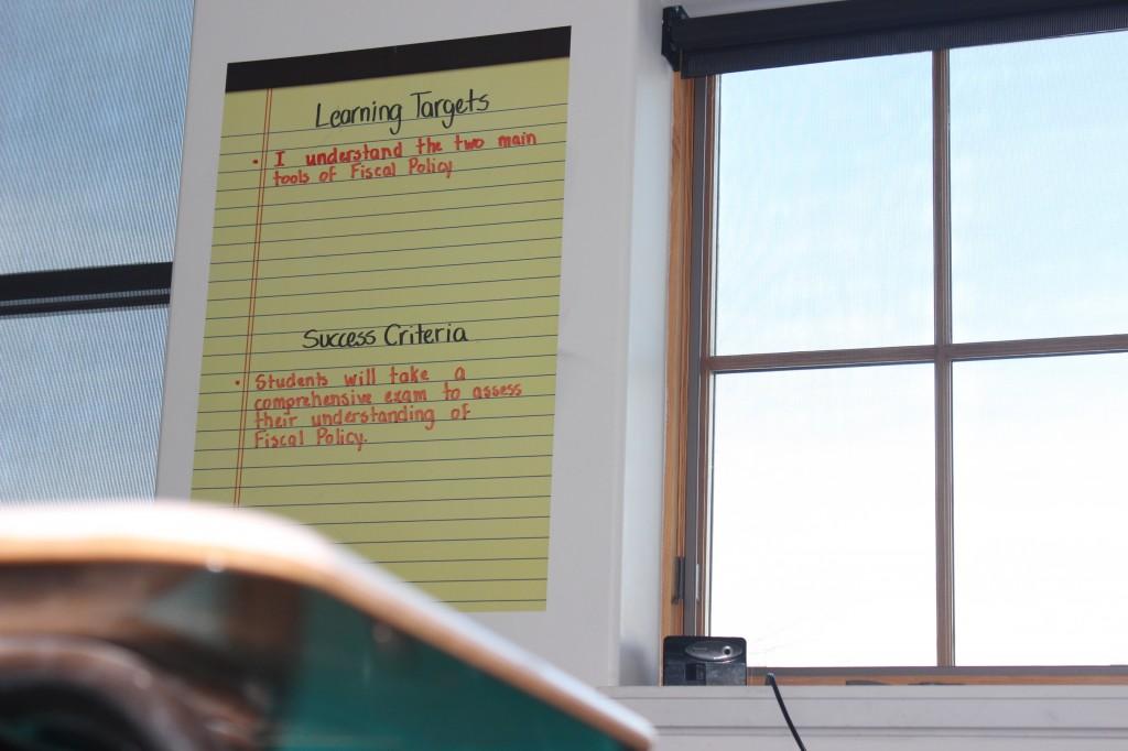 Every teacher in Colorado must have learning targets and success criteria posted in their classrooms for their students. 
Photo credit: Haley Osborn