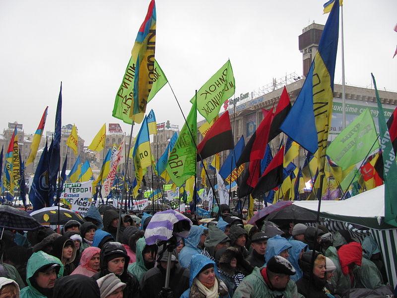 Protesters gather in Ukraine in 2010