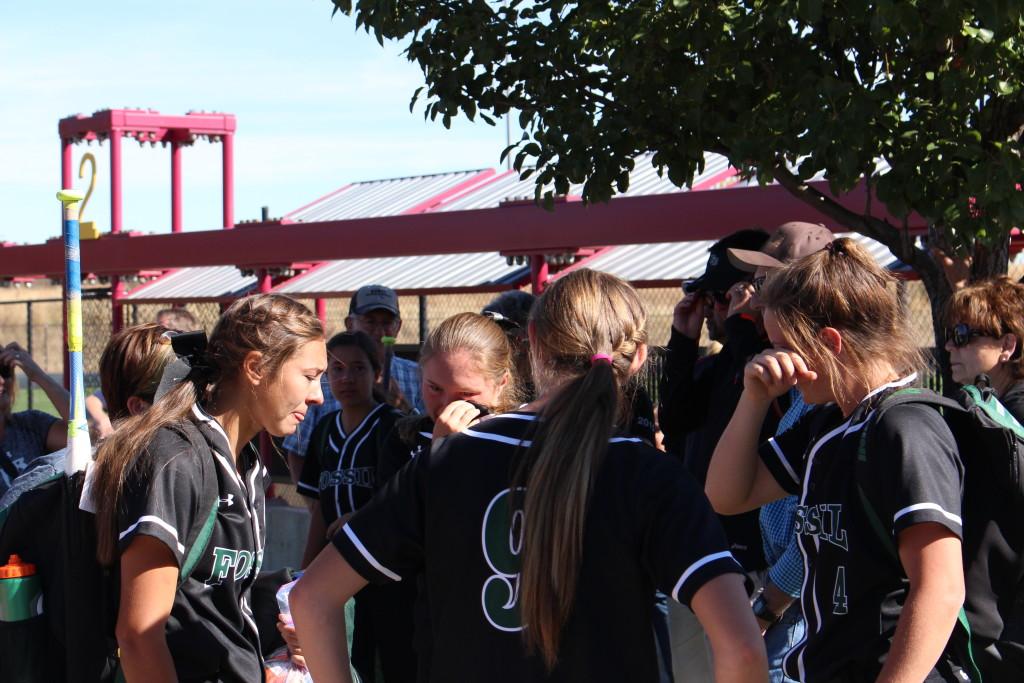 Seniors talk through tears after losing in the semi-finals of the state tournament. 