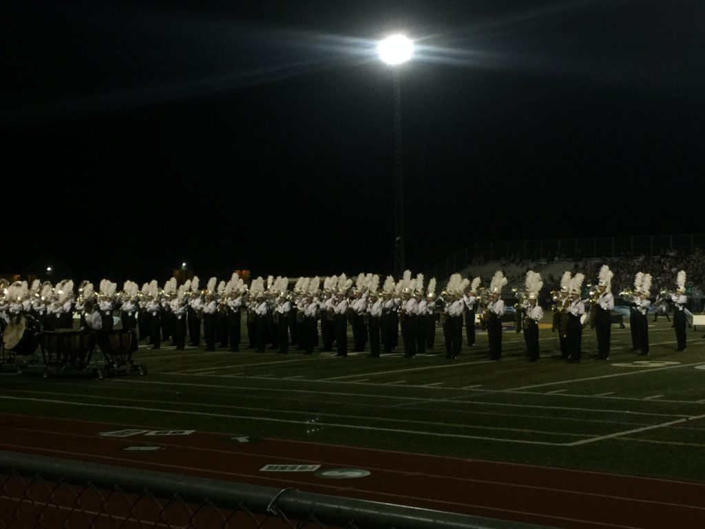 The Marching Band during their halftime performance. 