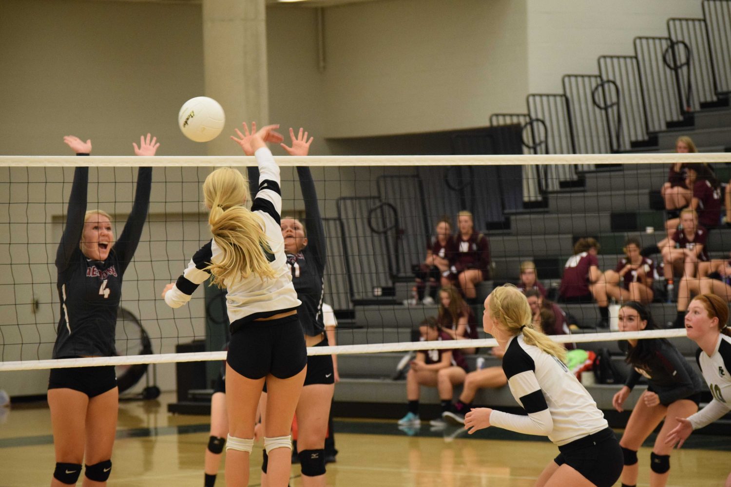 Lindgren with a spike that resulted in a point. Photo Credit: Haley Rockwell
