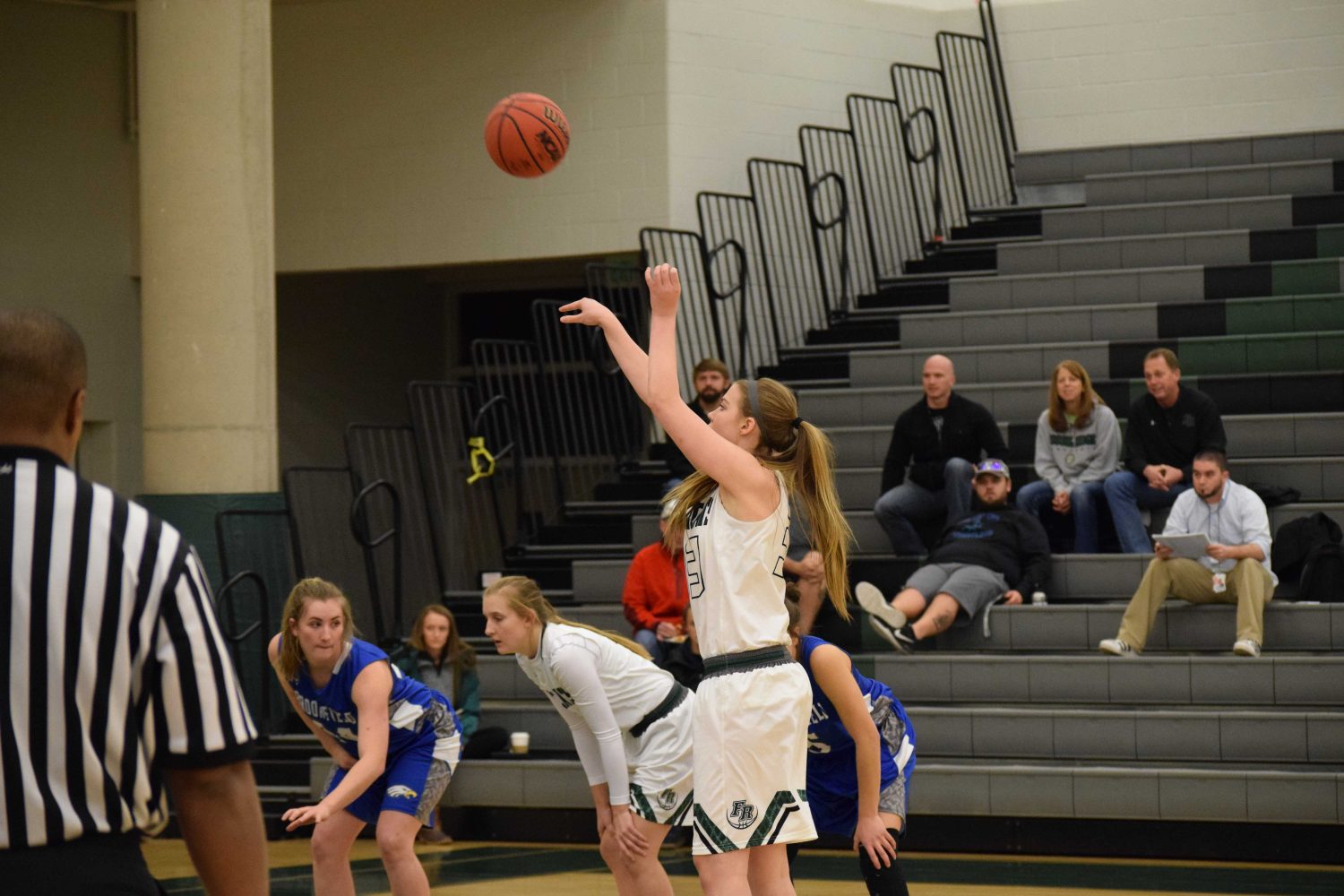 Brit Mishak drains 2/2 on her free throws. Photo Credit: Jessica Rockwell