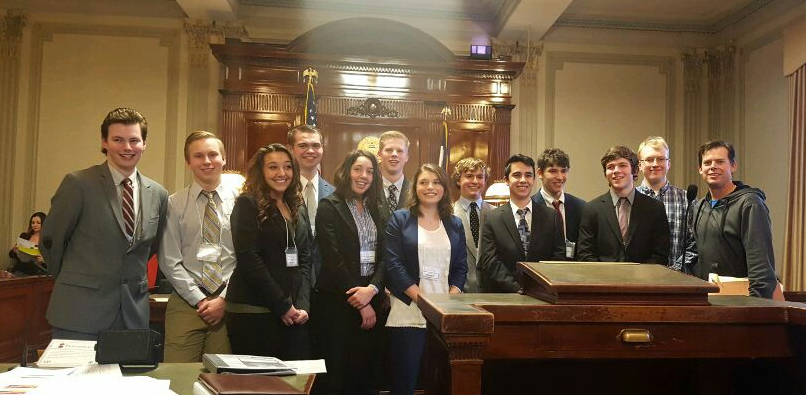 Mock trial team takes third and keeps the jury in stitches
