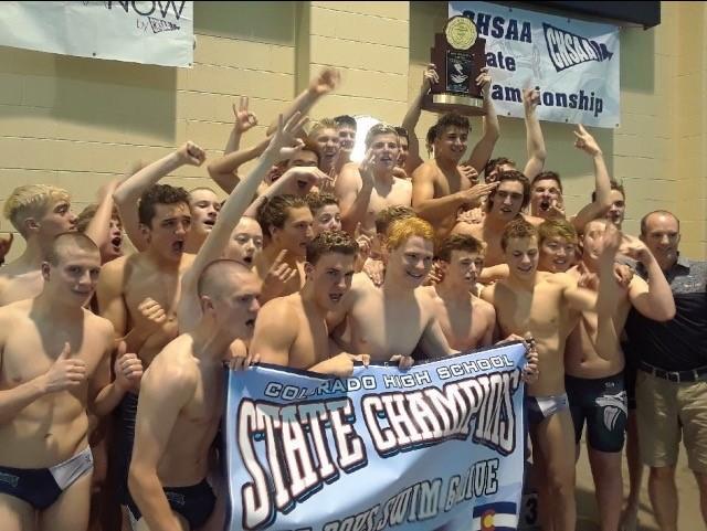 Boys swimming wins state three years in a row