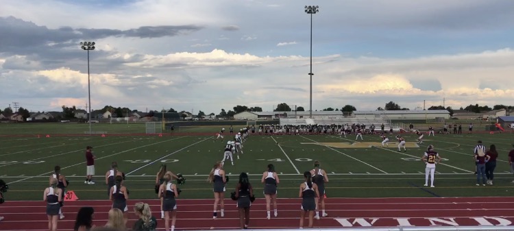 Fossil Ridge football kicking off pre-season scrimmage at Windsor against the Wizards on 8/24. Photo Credit: Emily Brey