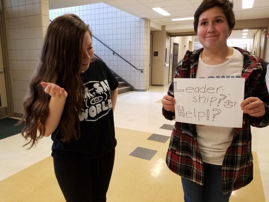 Macy Fowler and Jaclyn Ambrose question leadership. Photo Credit: Serena Bettis