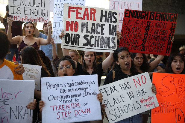 Students+protest+outside+of+a+Florida+high+school.+Photo+Credit%3A+New+York+Post