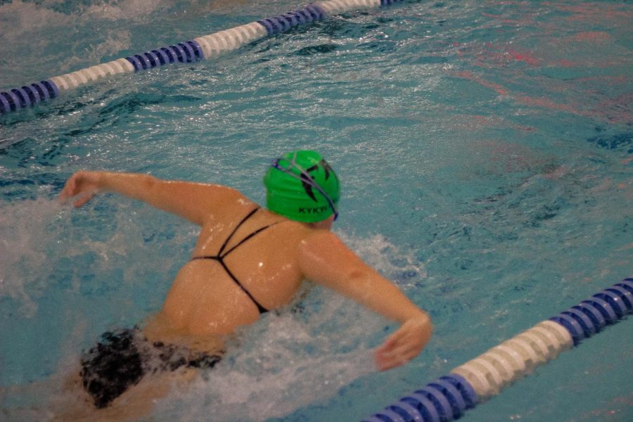Kylie Rinker swims the butterfly