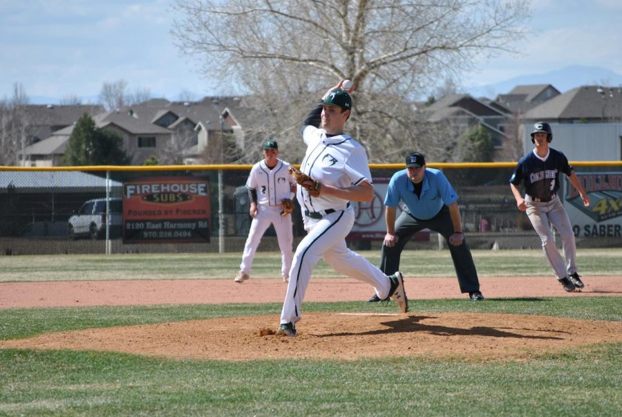 Fossil starting pitcher Keaton Sysum fires a fastball.
