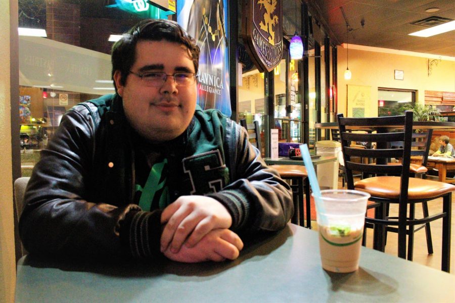 Josh Villalpandos interview took place at his favorite coffee shop.
