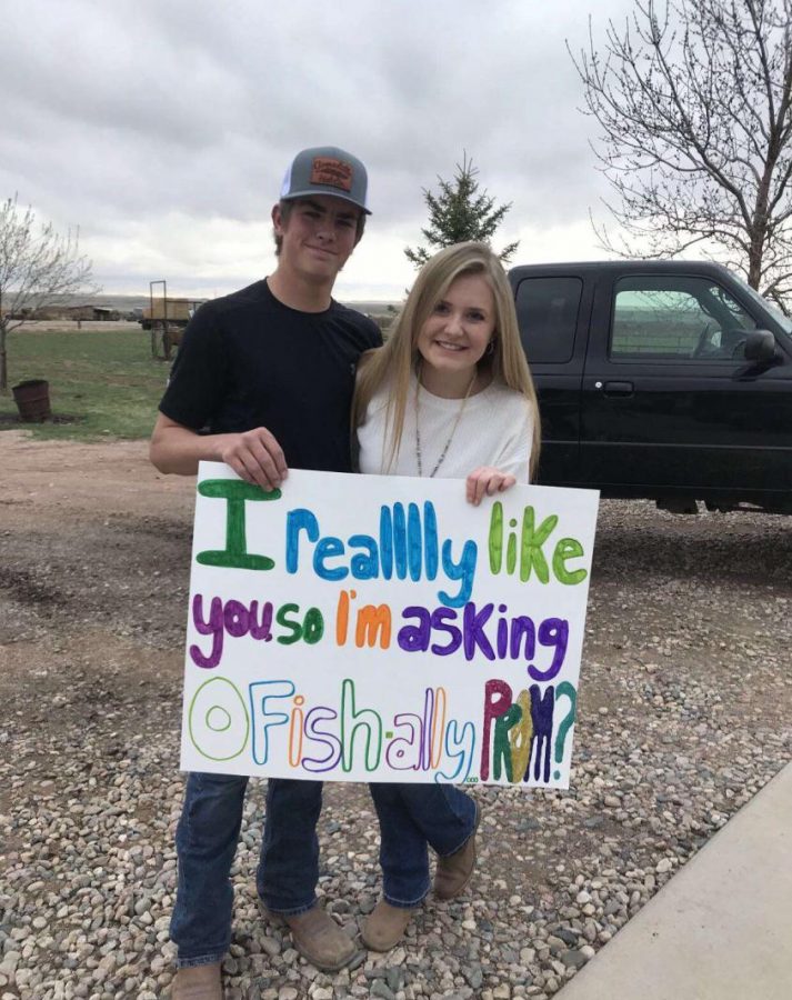 Paige Odell is ready to fish her night away at prom.