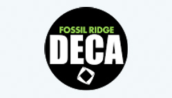 The Fossil Ridge DECA logo is displayed on their website.