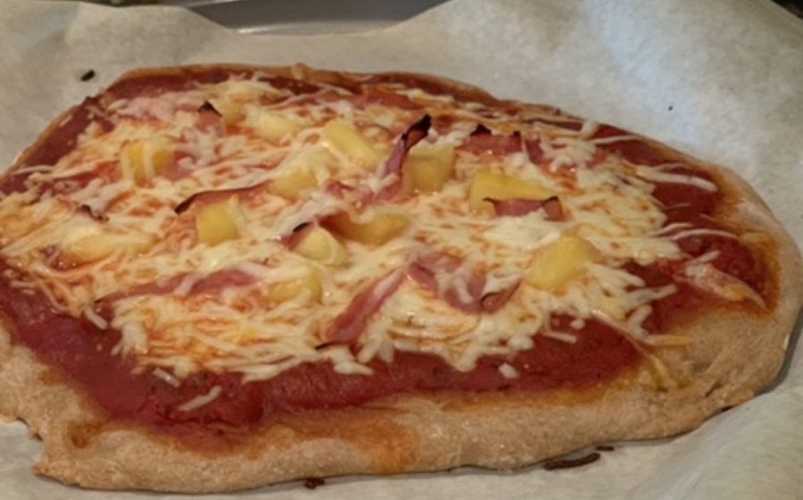 A homemade attempt at the Hawaiian style pizza.  Photo Credit: Everitt Johanson