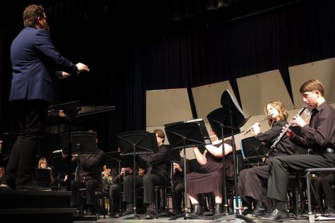 Symphonic band director leads his students in a beautiful rendition of "Liberty Bell."