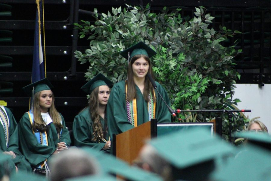 Class Guardian, Anna Grace Holloway invites graduates to continue their legacy as Sabercats.