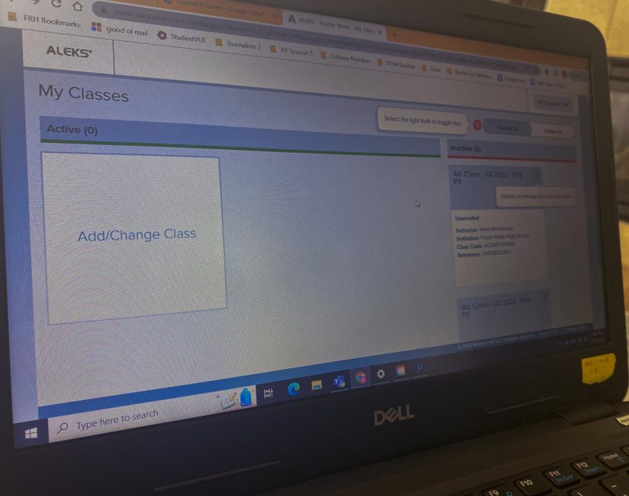 The ALEKS program is used daily in the Advanced Chemistry course.