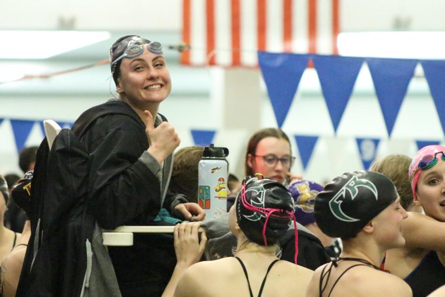 Senior swimmer Kenadie Glasgow is one of many Fossil students committed to a division one program.