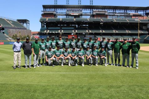 The entire Fossil Ridge varsity baseball team at Coors Field.