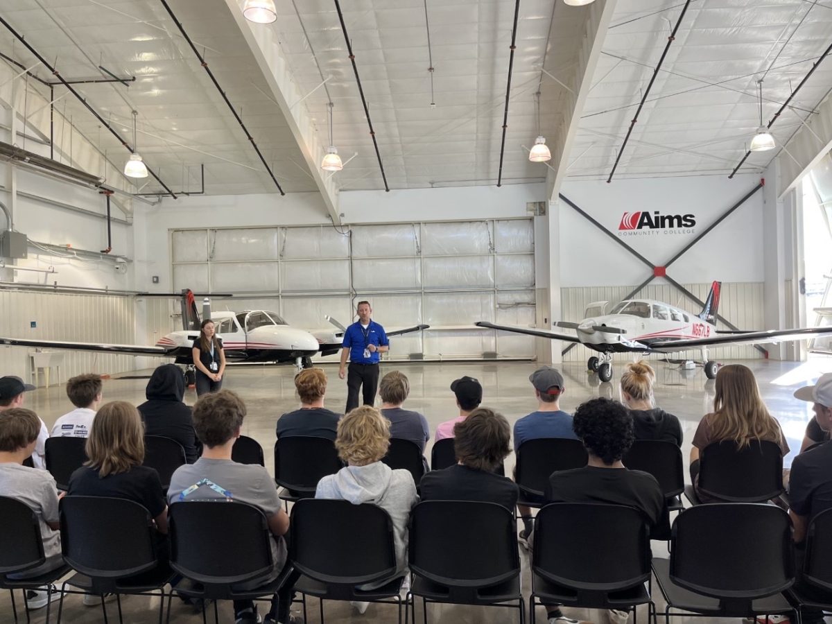 Students+listen+to+a+presentation+about+careers+in+aviation+at+Aims+Flight+Training+Center+at+NOCO+Regional+Airport%2C+while+on+an+Aviation+Career+tour+in+September.%0A%0A