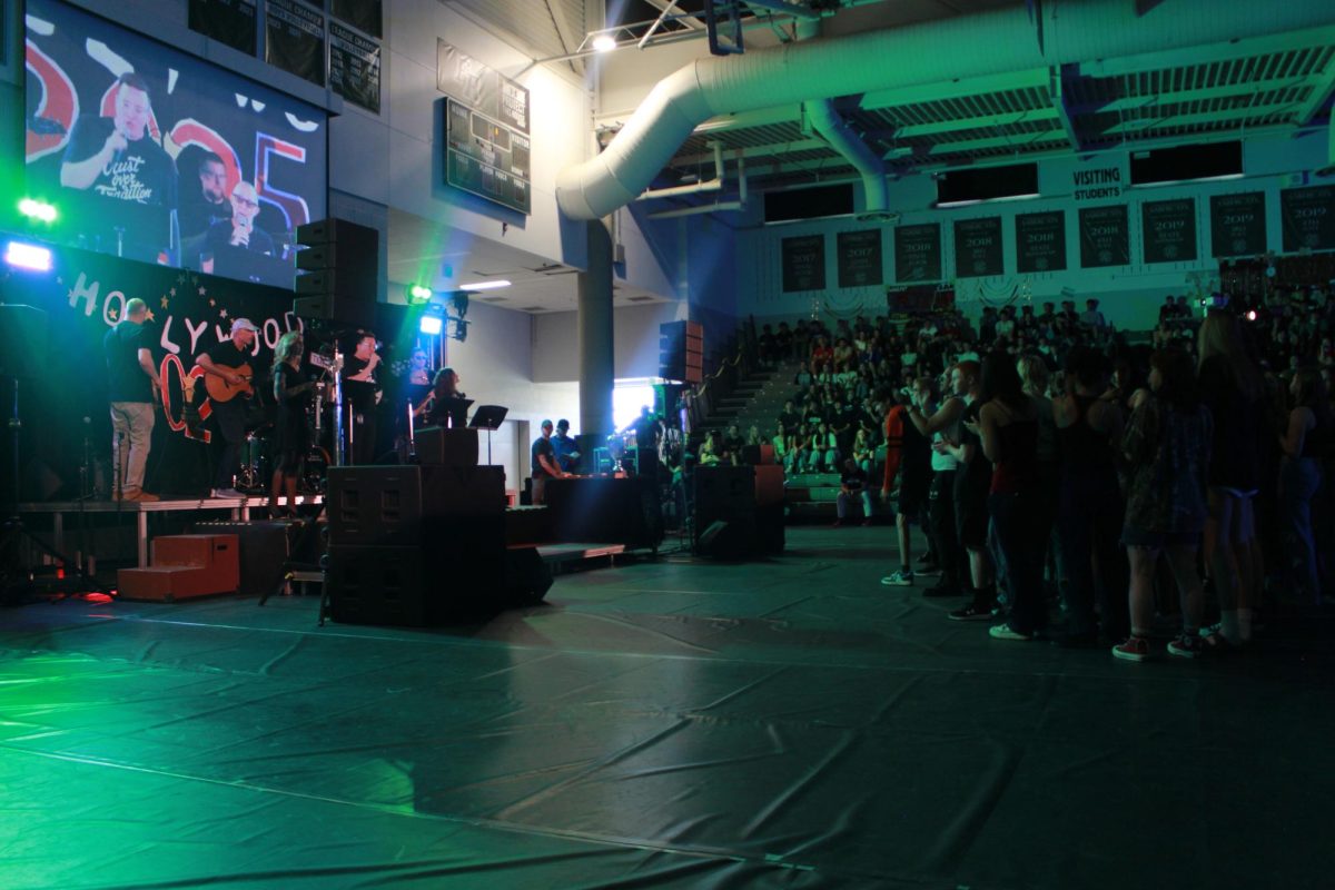 Staff Infection preforms for mosh pit of seniors.