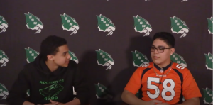 Markus Nina and Zach Wilke interview JV Boys Volleyball players. 