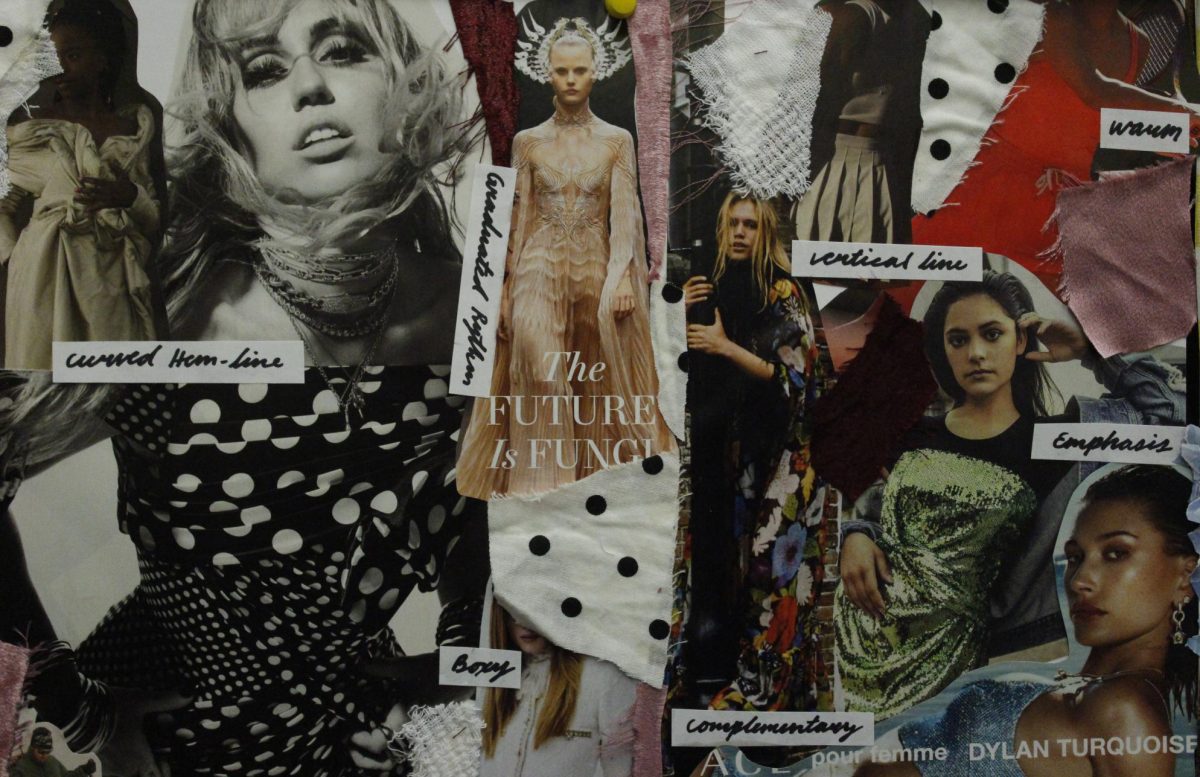 Collage created by Fashion Design students at Fossil.