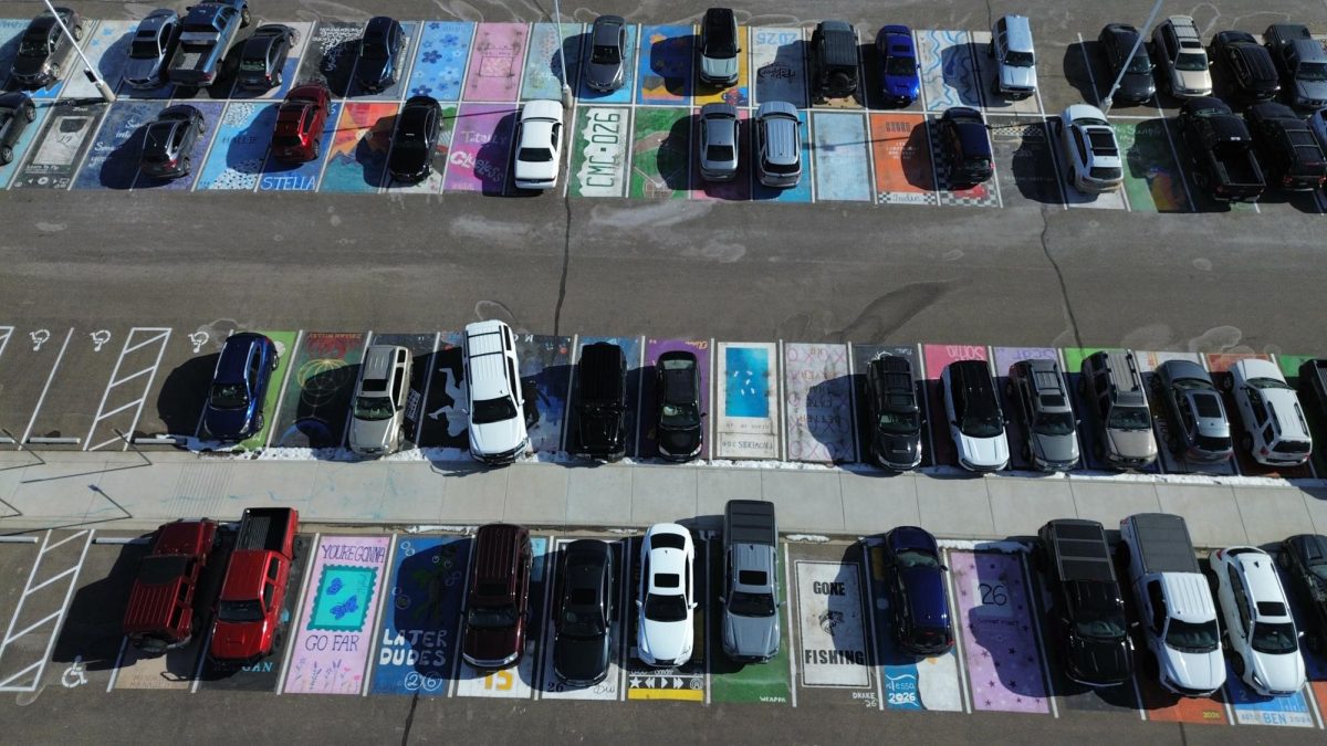 Timinath High School seniors showcase their creativity with personalized parking spots for the Class of 2026