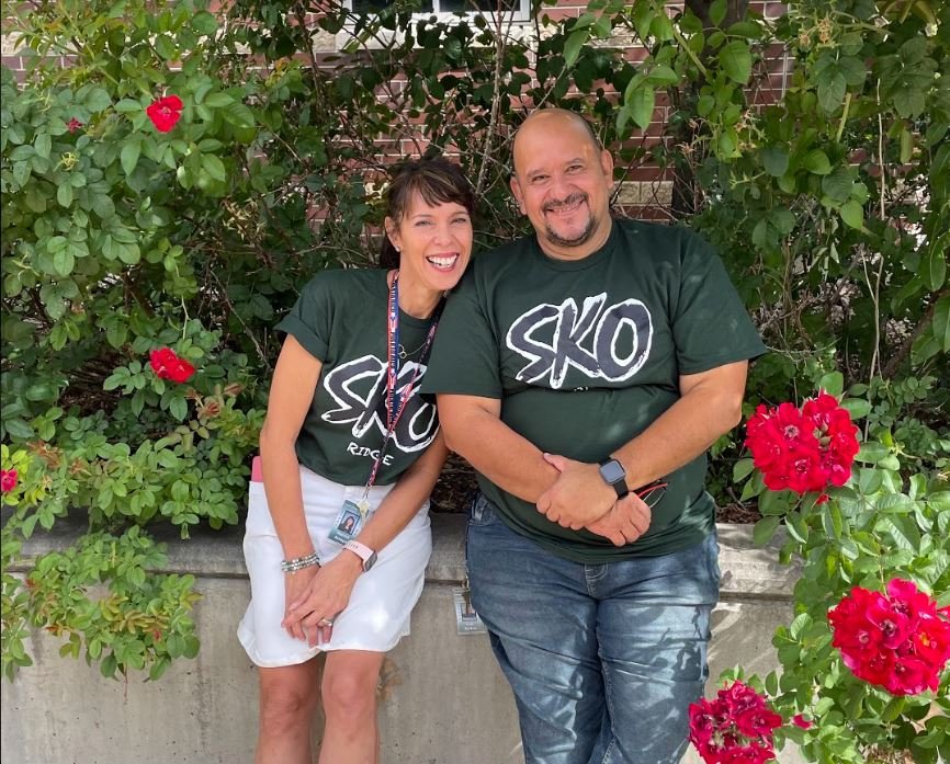 Ivan Rodon and Norma Arroyo pose outside Fossil