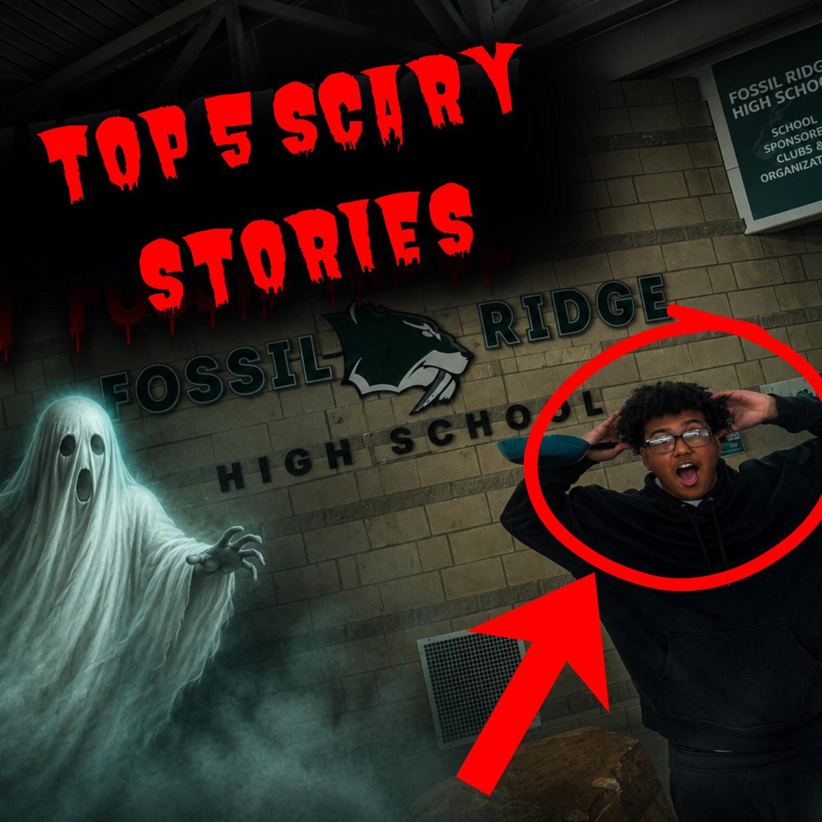 Spencer Easter And Grayson Lee interview students and staff at Fossil Ridge to ask about their haunting scary stories