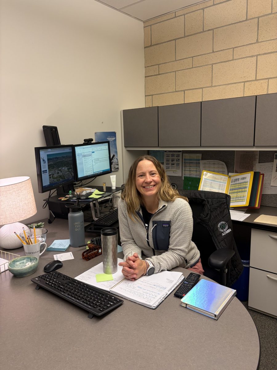 Lindsay Chastain at work in the East Wing office